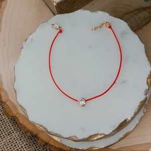 Handmade 4MM RED STRING BRACELET WITH CLASP
